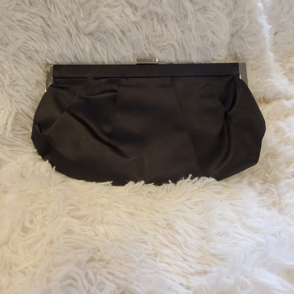 Womens | Worthington black satin clutch